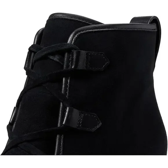 NEW Lauren Ralph Lauren Women's Mabel Lace-Up Dress Booties Black 11M